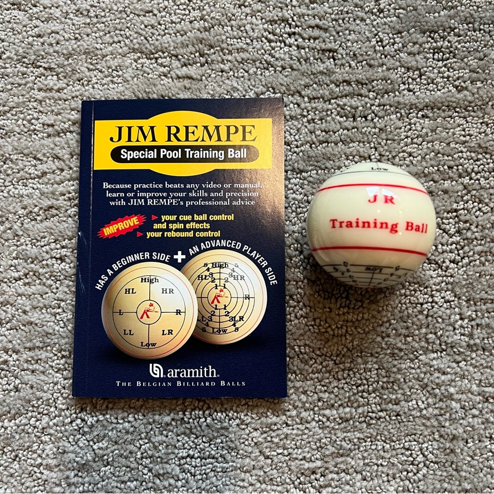 Jim Rempe Aramith Pool Training Ball & Book